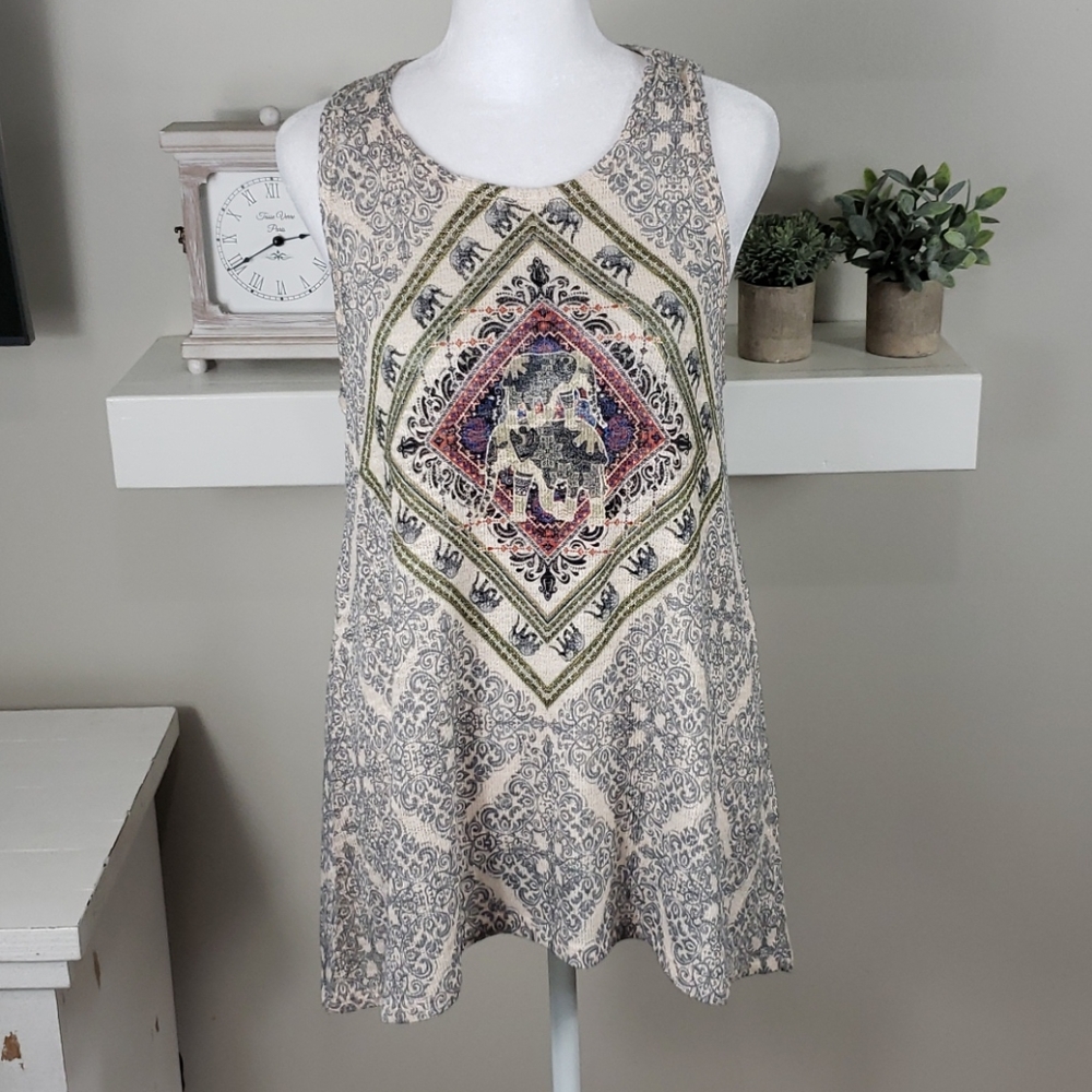 Ginger G Sleeveless Elephant Top New With Tags